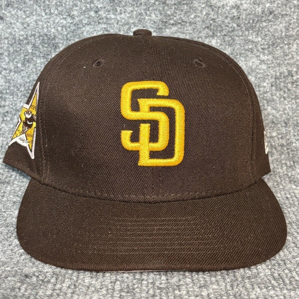 San Diego Padres 1978 All-Star Game Patch Brown Fitted Hat Pink UV 7 1/8